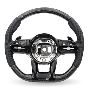 Volante de Coche de Fibra de Carbono Negro Completo de Fabricante para <span class=keywords><strong>Mercedes</strong></span> Benz Clase C Amg W463 Glc 300 <span class=keywords><strong>2018</strong></span> - Product Image 1