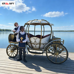 Remorque de calèche royale électrique de luxe avec éclairage LED pour mariages, Noël et événements extérieurs, capacité 4-6 personnes - Product Image 3