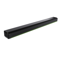 Speaker Soundbar Gaming 80w, Soundbar nirkabel dengan lampu RGB untuk sistem Tv rumah teater 2.0