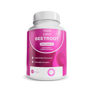 Suplemento de hierbas de fibra dietética OEM 5000m Cápsulas de raíz de remolacha Dropshipping 60 Cápsulas de polvo de remolacha Vitaminas - Product Image 1