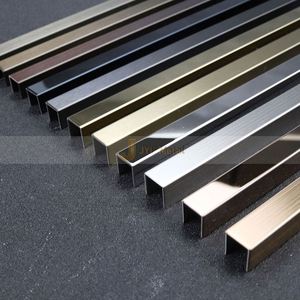 Perfil de Acero Inoxidable LL379 en Forma de U para Bordes de Azulejos, Acabado Pulido, para Uso en Apartamentos, Resistente al Agua y Duradero, Diseño Contemporáneo - Product Image 1