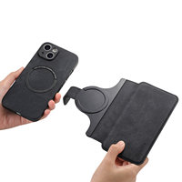 Étui portefeuille magnétique détachable en similicuir avec fente pour cartes et support pour iPhone 17 Pro Max / 16 Pro – Housse de protection