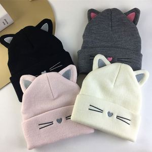 <span class=keywords><strong>Gorro</strong></span> <span class=keywords><strong>de</strong></span> Punto con Bordado <span class=keywords><strong>de</strong></span> Gato para Exteriores, <span class=keywords><strong>Gorro</strong></span> <span class=keywords><strong>de</strong></span> <span class=keywords><strong>Lana</strong></span> con Orejas <span class=keywords><strong>de</strong></span> Gato, Protección Cálida para los Oídos, por Encima <span class=keywords><strong>DE</strong></span> LA Cabeza, Gorros <span class=keywords><strong>de</strong></span> Calle - Product Image 1