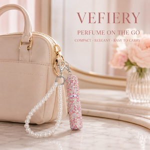 Flacon de parfum rechargeable en verre avec strass, vaporisateur de voyage avec pompe et sangle perlée, brume fine, cadeau pour femme - Product Image 2
