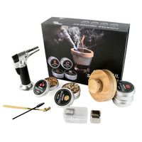 Kit de fumage Old Fashioned Foghat, Bestseller, Ensemble d'accessoires en bois pour cocktails, pour usage en bar, à la maison ou comme cadeau, Accessoires pour boissons et cocktails