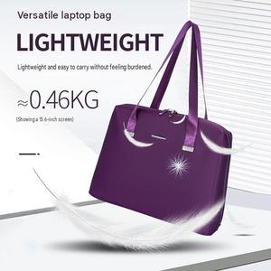 Sac à ordinateur portable grande capacité imperméable, mallette d'affaires avec compartiment pour trolley, fermeture éclair, sac à main tendance pour femme - Product Image 4