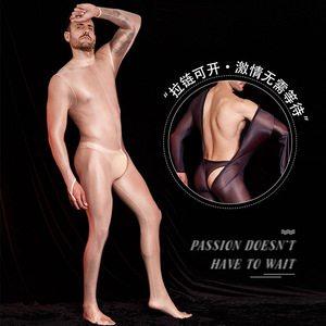 Bodystocking pour <span class=keywords><strong>homme</strong></span> Gay Boy, sous-vêtements, lingerie, sexy, respirant, en spandex/nylon, ultra-fin, transparent, chaussettes en soie - Product Image 5