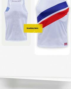 Free Design Custom Sublimation Paris Marathon <b>Running</b> Mesh Dry Fit Women Square Fabric Breathable <b>Singlet</b> Tank Top - Product Image 3