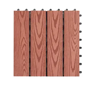 2021 hotseling DIY-tiles Tree rings surface WPC decking outdoor floor tiles balcony wooden flooring tiles 300*300*22mm