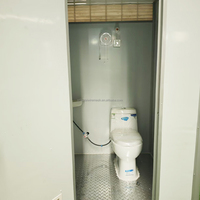 Toilettes mobiles préfabriquées modernes en acier, douche publique extérieure pour écoles, parcs, salles de bain, panneaux sandwich