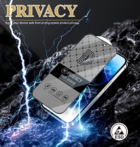 Protector de Pantalla de Vidrio Templado con Privacidad, Dureza 9H, Calidad OEM, para <span class=keywords><strong>iPhone</strong></span> 16 15 <span class=keywords><strong>14</strong></span> 17 ProMax/17e, Anti-Rayones, Sin Burbujas - Product Image 5