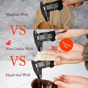 LeShine Genius-extensiones <span class=keywords><strong>de</strong></span> cabello humano con <span class=keywords><strong>cola</strong></span> <span class=keywords><strong>de</strong></span> poni, tejido atado a mano, nuevo diseño, súper fino, se puede cortar - Product Image 4