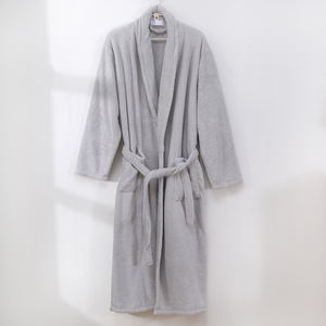 Grosir jubah mandi kain Velour dan Terry Kustom jubah mandi Hotel/Spa jubah mandi klasik - Product Image 4