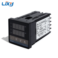 Pengontrol Suhu PID Thermostat LJXH Relay/SSR Output REX-C100 100-240VAC dengan Termokopel Tipe K Ulir M6 1m