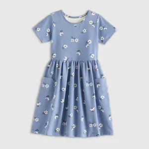 Bio-Baumwolle mädchen blumenkleider individuell kleinkind mädchen kleider für kind sommer kinderkleid für mädchen kinder kleidung