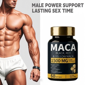 Extrait triple de racine de Maca OEM 1500mg avec poivre noir pour la santé sexuelle et reproductive des adultes - 60 gélules molles (sans gluten, naturel) - Product Image 2