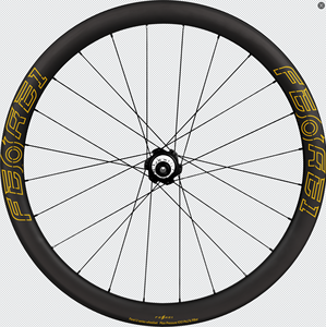 Juego de Ruedas de Carbono con Freno de Disco y Neumáticos Tubeless, Serie U - Aerodinámico, 700c, Altura de Cuadro de 60mm, Pilar de Acero, Llanta de Carbono, Ligero - Product Image 1