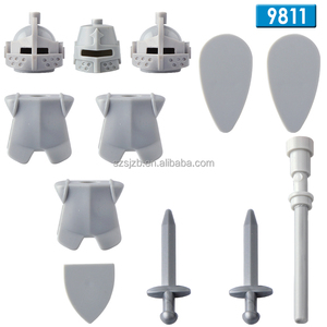 Vàng Thời Trung Cổ Hiệp Sĩ Lâu Đài Vương Quốc Rồng Hiệp Sĩ 7950 Mini Hình Thanh Kiếm Lá Chắn Tương Thích Cho Xây <span class=keywords><strong>D</strong></span>ựng Gạch Mô Hình Kid Đồ Chơi - Product Image 3