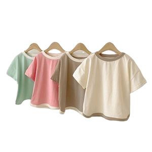 เสื้อยืดเด็กเล็ก เด็กโต ยูนิเซ็กซ์ ผ้าคอตตอนเจอร์ซีย์ ทรงโอเวอร์ไซส์ สีผ้าสั่งทำได้ ลายพิมพ์ดีไซน์ แขนสั้น สำหรับฤดูร้อน ลดราคาพิเศษ - Product Image 1