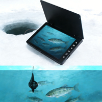 Détecteur de poissons innovant à miroir rabattable HD-1280, mise à niveau 2026, 1080P+ couleur en basse lumière, étanche, double commande, écran 8,0 pouces, 180 degrés