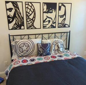 Avengers Face ritratti Set Geometric Framed supereroi Wall Decor Spiderman <span class=keywords><strong>Thor</strong></span> Hulk Ironman Wall Hanging Wall Arts - Product Image 6