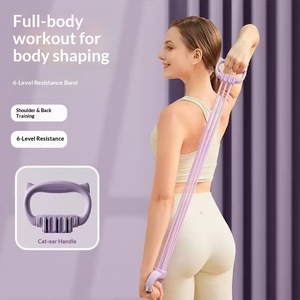 Banda de Resistencia para Ejercicios de Mujeres, Diseño de Ojo de Gato, Ajustable, 6 Hilos, para Ejercicios de Espalda Abierta y Hombros Abiertos, Resistencia Primaria y Avanzada - Product Image 3