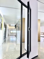 Ventana Arqueada de Aluminio con Apertura Abatible y Giratoria, Diseño de Marco Delgado de Lujo, Rotura de Puente Térmico, para Decoración de Edificios Modernos