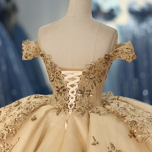 Dy20267 2 1 Vestido de Gala de Gasa para Quinceañera con Apliques Brillantes, Lentejuelas en Capas, Escote Corazón, Hombros Descubiertos, Personalizado, Formal - Product Image 6