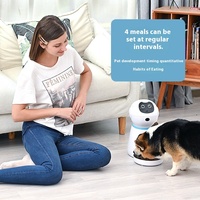 Großhandel Edelstahl Kunststoff Roboter Automatischer Haustierfutterautomat Umweltfreundlicher Intelligenter Zeitgesteuerter Fressnapf für Katzen Hunde Stilvoll
