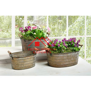 Lot de 3 jardinières en métal en fer pour décoration de jardin 2025 Best-seller - Product Image 6