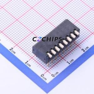 DH-08BP DIP Switch Through hole Component (THT) Switch ( Number of Switch Sections: 8 )( Lead Spacing: 2.54mm ) - Product Image 1
