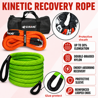 Corde de récupération cinétique OEM en Nylon 66, 9m x 25mm, avec sac de transport, manille souple et kit d'outils d'urgence pour 4x4, SUV, camion et situations tout-terrain