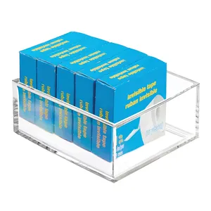 Fábrica Personalizado Acrílico Claro 5 caixa com tampa lateral ou lager pequena tampa base display case Organizador De Armazenamento com Gaveta vitrine