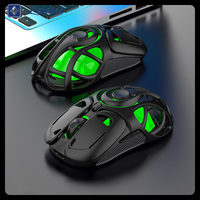 Mouse Gaming Ergonomis RGB Tri-Mode 2.4GHz 10000 DPI untuk Tangan Kanan, 6D Programmable Optik Laptop Nirkabel 7 Tombol Jangkauan Jauh