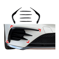 Autocollant de calandre avant en ABS noir brillant et motif carbone pour Mercedes-Benz X253 GLC260 300 43 2016-2019