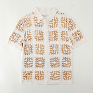 Ropa de Ganchillo Corta, OEM, Venta al Por Mayor, Cárdigan de Punto Personalizado <span class=keywords><strong>para</strong></span> Mujer, Estilo Vintage Dulce, <span class=keywords><strong>para</strong></span> Vacaciones - Product Image 2