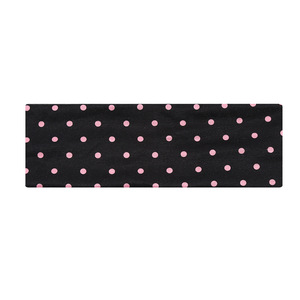 Diadema elástica con lunares para mujer, banda para el pelo deportiva que absorbe el sudor, estilo deportivo informal, material de algodón, 7 cm de ancho - Product Image 3