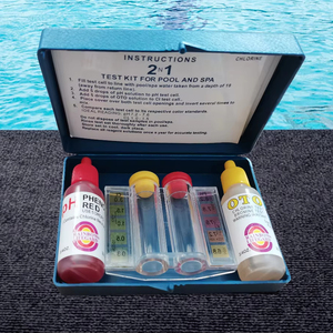 Fournisseur chinois de <span class=keywords><strong>kit</strong></span> de <span class=keywords><strong>test</strong></span> d'eau de piscine <span class=keywords><strong>PH</strong></span> <span class=keywords><strong>et</strong></span> <span class=keywords><strong>chlore</strong></span> 2 voies avec logo OEM Nettoyage de piscine - Product Image 2