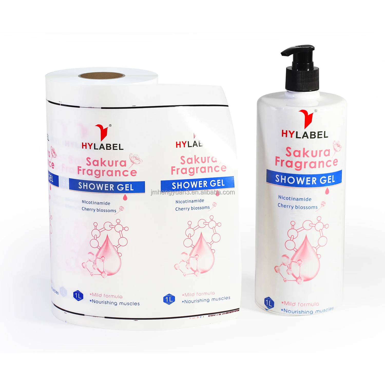 Custom Label Stickers Transparent PE Sticker Shampoo Bottle Polyethylene Printing Shampoo Packaging Bottle Label