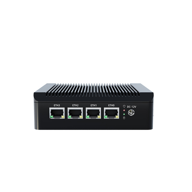 Fanless Mini PC Network Computer Intel J4125 4 LAN Micro PC Windows Linux RS232 COM Port Small Form Factor Firewall Router