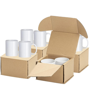 Vente en gros de tasses à café en céramique blanche en porcelaine de 11 oz, logo personnalisé imprimé, blancs pour sublimation de Noël, 330 ml, accessoires peints - Product Image 4