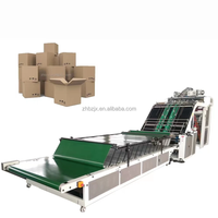 Machine industrielle automatique de laminage de carton ondulé ZH-GS avec alimentation automatique en colle et système d'alimentation pour le collage de carton sur carton ondulé