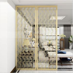 EX324 Luxury Modern Gold SUS Carved Decorative Laser Cut Stainless Steel Foldable Multifunctional Partition <b>Screen</b> <b>Panel</b> - Product Image 6