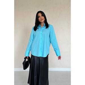 Camisas de Popelina Azul para Mujer, Colección al por Mayor de Blusas y Camisas Elegantes - Product Image 3