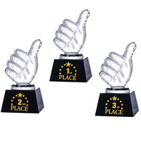 Trophée en verre cristal transparent gravé sablé et imprimé UV, de haute qualité, écologique, fait main, idéal pour les cadeaux de bienvenue