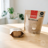 Sachets Doypack en papier kraft avec fenêtre transparente, refermables, pour noix, fruits secs et snacks