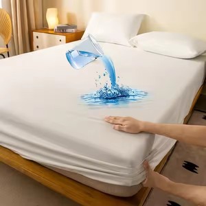 Bán buôn không thấm nước trải giường được trang bị tấm Vua Kích thước polyester sợi nhỏ đầy đủ Nữ Hoàng tấm ga trải giường với gối bedsheet Set - Product Image 1