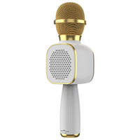 Microphone sans fil professionnel pour karaoké, haut-parleur, microphone de studio portable pour smartphone