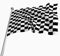 Drapeau de course automobile à carreaux noir et blanc 24 pouces x 30 pouces, drapeau à carreaux en polyester