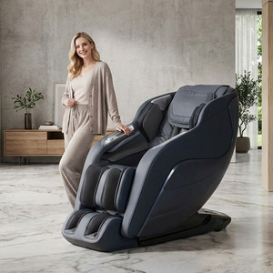 Fauteuil de massage 3D de luxe Zhouqi, corps entier, zéro gravité, commande vocale IA, charge sans fil, <span class=keywords><strong>musique</strong></span> Bluetooth - Product Image 1